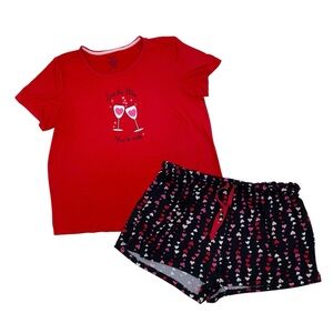 Rene Rofe Sleepwear Love the Wine You're With Pajama Set Women's Size Large